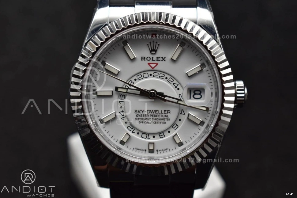 White 1:1 A23J Strap Oysterflex SS on Weight) Best Sky-Dweller Dial (Gain Edition ZF 336239 0217